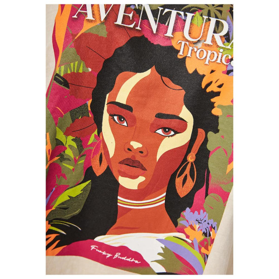 Funky Buddha Γυναικεία κοντομάνικη μπλούζα